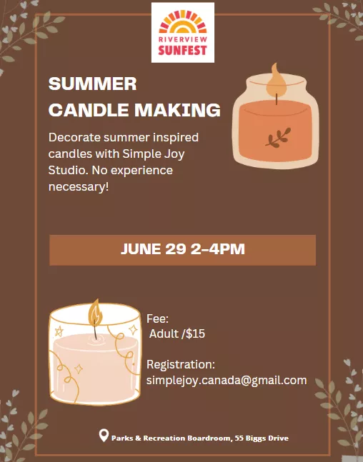 SUNFEST Event Summer Candle Making 