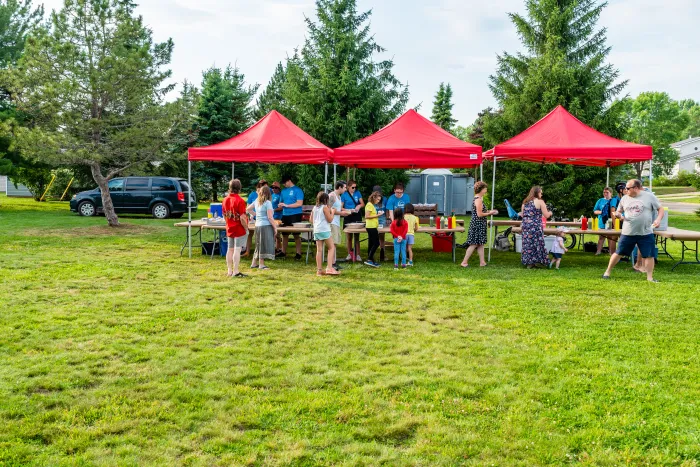 community bbq at a neighbourhood park