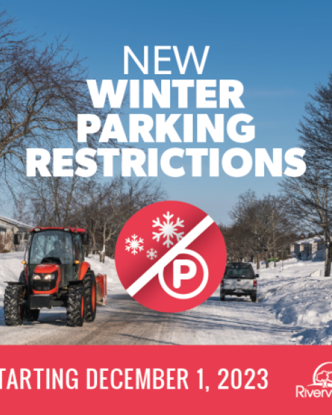 Snowplow on street to announce new winter parking restrictions