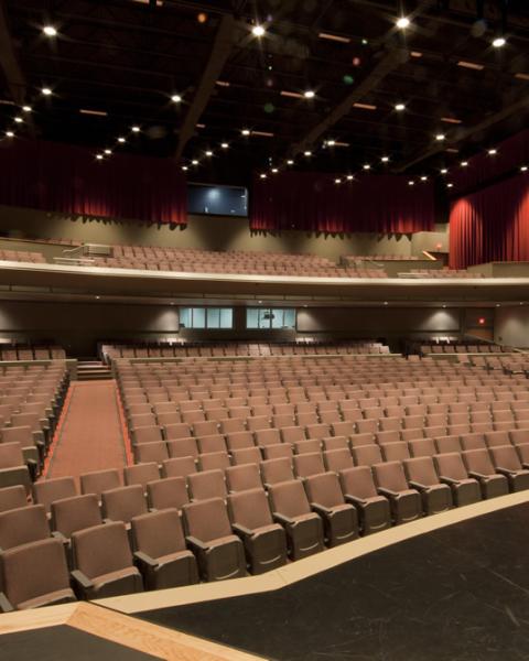 view of auditorium in the riverview arts centre