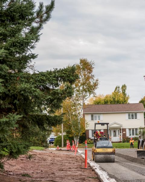 road paving work