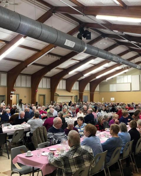 People seated at Coverdale Centre for the Mayor's Luncheon