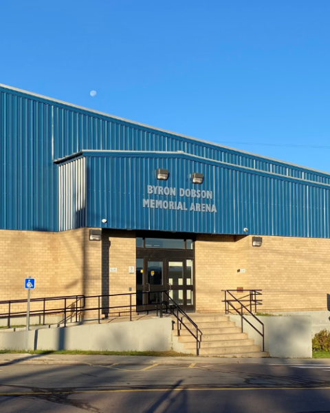 outside shot of byron dobson arena