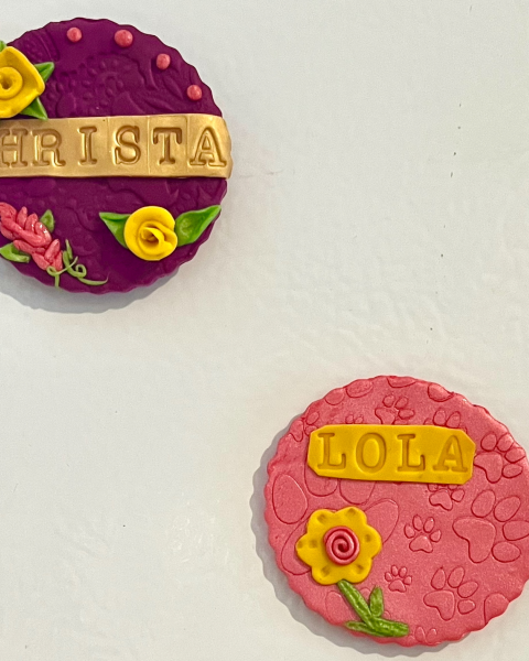 Clay Name Magnets